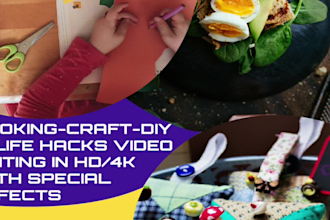edit your cooking, craft, diy craft and life hacks video