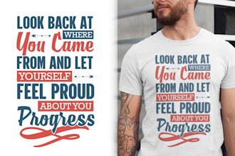 create custom typography t shirt design for pod business