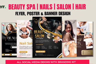 design a professional logo and a spa or hair salon flyer for your business