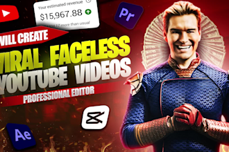 be professional video editor for your faceless channel or social media