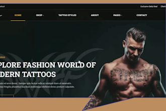 build tattoo website, tattoo artist website, tattoo shopify store, tattoo studio