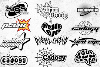 y2k streetwear clothing brand logo design