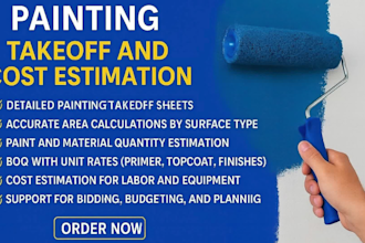 do accurate painting takeoff and cost estimate using planswift