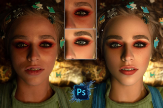 skin retouching color grading in photoshop