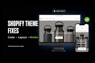 fix shopify theme bugs, liquid errors, and mobile layout issues