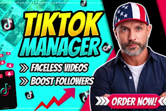 create viral faceless titok video to grow followers with tiktok manager