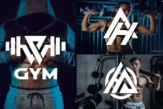 do gym, fitness, healthy, sports, monogram logo design