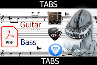 make accurate guitar or bass tabs transcription