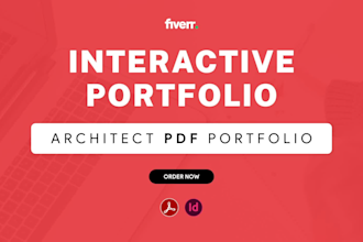 do an interactive architecture portfolio, CV, resume on PDF