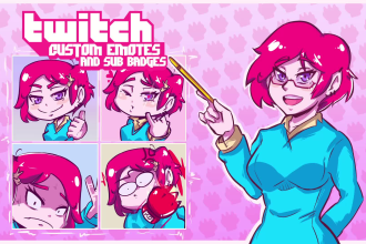 create custom anime twitch streaming emotes or sub badges