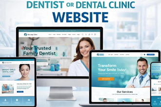 design a professional dentist or dental clinic website
