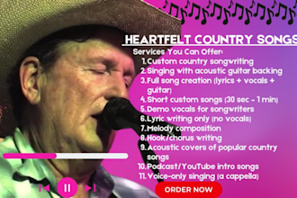 be your legendry acoustic country music singer and songwriter