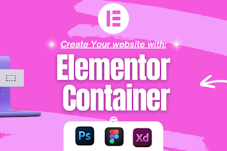 create or convert websites with elementor container, flexbox