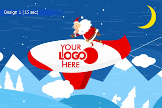 create a merry christmas and happy new year video with your logo on it