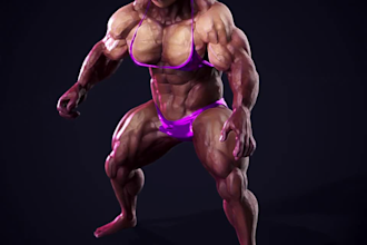 create high quality 3d game character