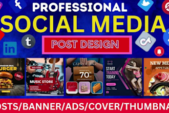 create high quality post,design,banner for social media platform