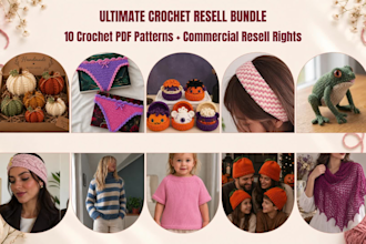 create crochet patterns PDF for etsy sellers
