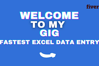 fastest data entry in excel