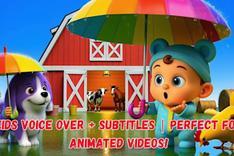do voice over plus subtitles for children kids animated videos