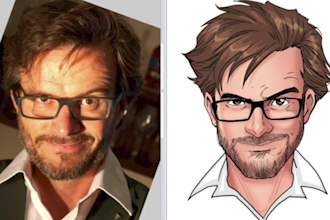 draw you an amazing stylized caricature