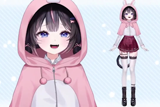 design and rigging vtuber character live2d for vtuber studio and streaming