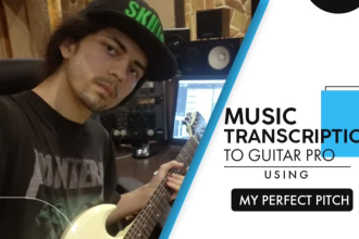 transcribe an instrument to a guitar pro tab using my perfect pitch