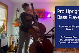 be your professional upright bass double bass player
