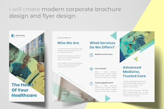 create modern corporate brochure design and flyer design