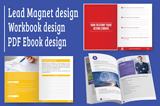 design pdf lead magnets, workbooks, ebooks and worksheets