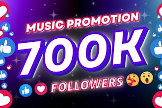 do music promotion over 700k fans on facebook and youtube