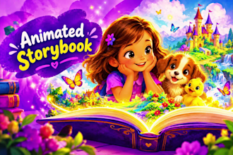 magical children storybook illustration idea to 3d, 2d animation youtube video