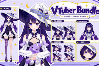 design and rig your custom live2d vtuber bundle