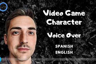record video game and character voice over