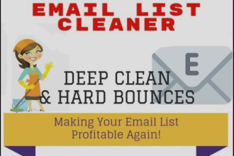 deep clean and hard bounce test your email list