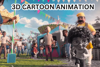 disney 3d cartoon animated music video kids animation character design cgi, vfx