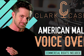 record professional conversational american male voice over