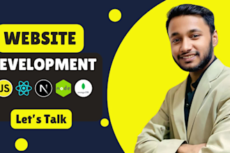 build, rebuild website development as full stack developer, front end developer