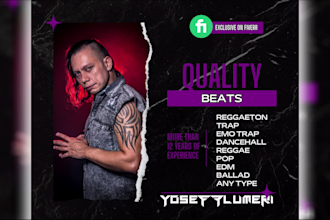 produce a custom beat of reggaeton, trap or any genre music