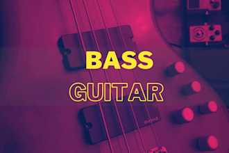 record electric bass guitar
