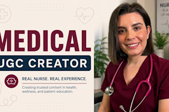 create medical ugc videos as a registered nurse
