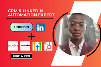 do linkedin automation zapier make com integration with hubspot gohighlevel crm