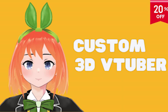 rig 3d anime, character, or avatar for vrchat or vtuber using blender and unity