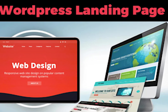 design, redesign, revamp or clone your wordpress landing page using elementor