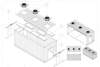draw product technical drawing, line art illustration