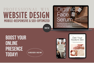 build wix website design or wix landing page, wix seo, and redesign wix website