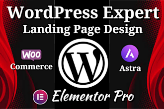 be wordpress expert for wordpress landing page by wordpress elementor or divi
