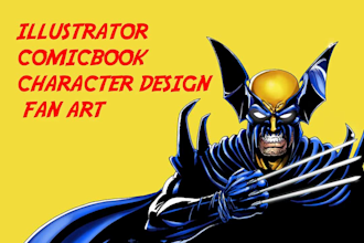 draw comic book, fan art and character design