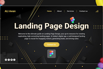 design figma landing page, homepage, website mockups, uiux and web templates