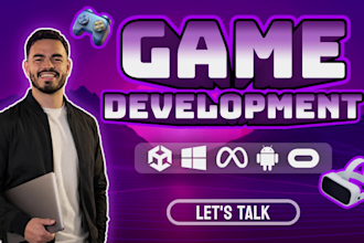 do game development in 3d, 2d, VR game by unity game developer