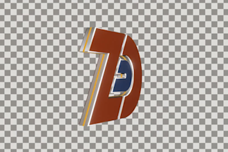 3d logo spinning with transparent background in gif format